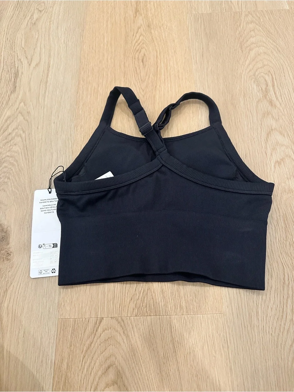Seamless Ribbed Favorite Bra Tank - Black